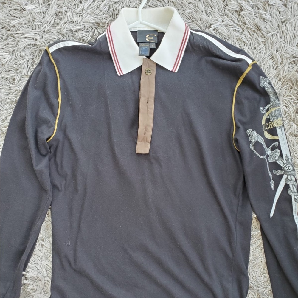 Authentic Cavalli men’s long sleeve polo